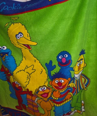 Sesame Street Fleece Fabric Panel Cookie Monster Big Bird - Image 1 of 4