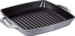 staub "Pure Grill Square Gray 28 cm" Padella Griglia, Entrambe le Mani, Metallo Fuso, Smalto, I - Foto 1 di 3