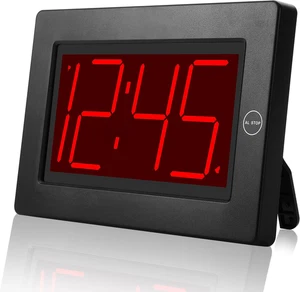 Wecker, 8" Großbildanzeige, Digitaluhr, batteriebetrieben, automatischer Dimmer - Bild 1 von 12