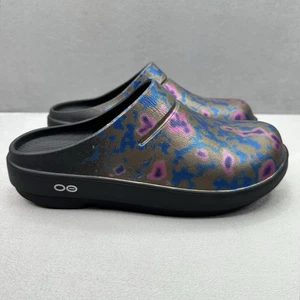 OOFOS OOcloog « Kaléidoscope » femme pointure 7 sabot noir à enfiler chaussures mulet - Photo 1/8