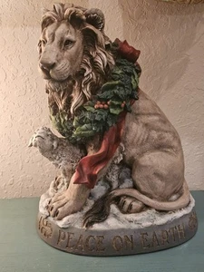 2007 Roman Inc Lion & Lamb Statue, 19" Tall-Excellent - Picture 1 of 14