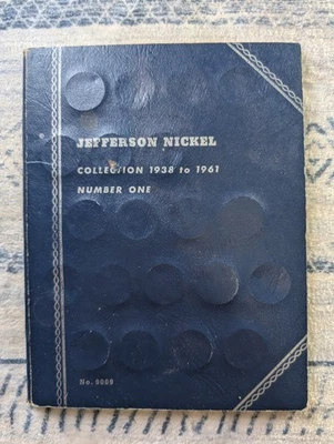 Whitman Coin Album, Jefferson Nickels 1938 - 1961, 49 Coins, Silver War Nickels - Image 1 of 4