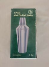 Mini Cocktail Shaker 3 Piece 8oz Stainless Steel  New Sealed in Bag