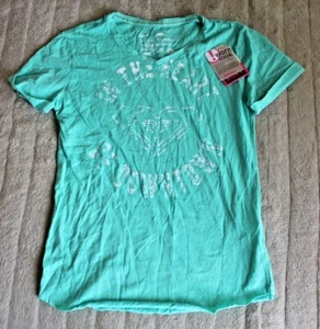 Roxy Roll Sleeve T-Shirt for Women K Heart Of Milky Mint Size L - Picture 1 of 3