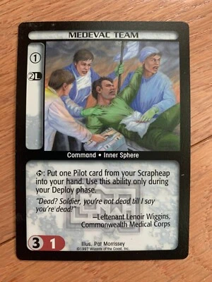 Medevac - Battletech CCG TCG Card Game Mechwarrior Expansion - Image 1 of 2