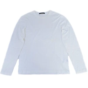 Louis Vuitton LV Logo Cotton Long Sleeve T Shirt White Men L - Picture 1 of 15