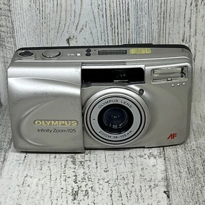 Olympus Infinity Zoom 105 35mm Film Camera - Silver - Untested - Part or Repair - Picture 1 of 8