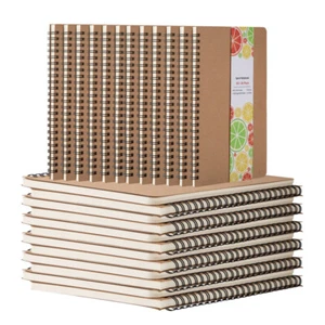 12er-Pack A5 Spiral-Notizbuch, leere Skizze, 120 Seiten für Büro Schulbedarf USA - Bild 1 von 12