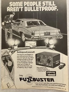 Anuncio impreso Electrolert Fuzzbuster 1977 Chevrolet Montecarlo - Imagen 1 de 2