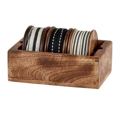 Black Stripe Ribbons in Trio Spool Box NEW in Original Packaging - Image 1 of 4