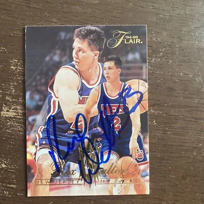 Rex Walters Autographed 1994-95 Flair Card New Jersey Nets - Image 1 of 3