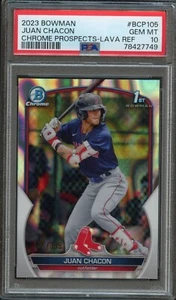 BB - 2023 Bowman Chrome - Lava Ref 190/399 - #BCP105 - Juan Chacon - PSA 10 - Picture 1 of 2