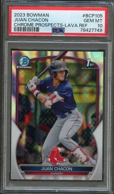 BB - 2023 Bowman Chrome - Lava Ref 190/399 - #BCP105 - Juan Chacon - PSA 10 - Image 1 of 2