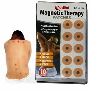 10 x MAGNETIC THERAPY PAIN RELIEF BODY MAGNETS PATCHES PLASTERS NATURAL HEALING