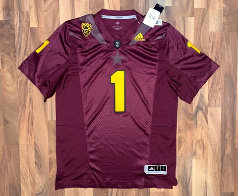 New Mens Adidas Arizona State Sun Devils ASU Home Football Jersey GV5490 Sz L Cover