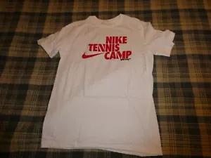 Nike Tennis Camp 2024 US Sports Shirt ADULT SMALL S White Crew Neck Short Sleeve - Picture 1 of 5