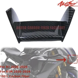 Cubierta del panel de admisión de aire frontal de fibra de carbono real para Yamaha YZF-R1 R1M 2020-2024 - Imagen 1 de 10