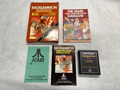 NICE Atari VCS 2600 Game NOS Complete in Box 1979 BACKGAMMON Special Text Label - Image 1 of 4