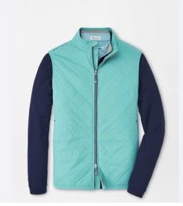 Chaleco de Golf Peter Millar Corona Sport Fuse Elite Acolchado Cremallera Completa Verde L Nuevo $178 - Imagen 1 de 11