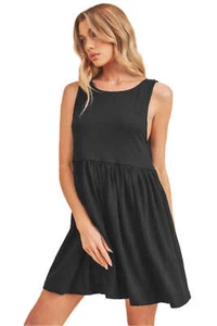 Aemi + Co Round Neck Mini Tank Dress - Picture 1 of 4
