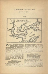 1893 Casco Bay Cleeves Neck Gulf of Maine Engravings Views Old Research Article - Picture 1 of 3
