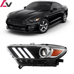 Left HID/Xenon Headlight For 2015 16 2017 Ford Mustang LED Projector Driver Lamp - Picture 1 of 15