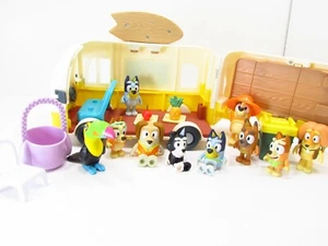 Figuras AZUL y Camper Van Comida Jugo Camión Juguete Coche Alce 10" Desplegable - Imagen 1 de 12