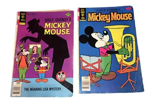 Gold Key Comics Set Of 2 Mickey Mouse “Moaning Lisa” & Tuba Cover - Picture 1 of 3