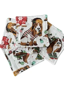 Juego de 4 Posavasos Forrados para Pijama Perros Cachorros - Imagen 1 de 2