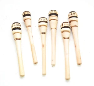 Set of 6-Mini-Authentic Mexican Molinillo Wood Frother/Whisk, Cup Size-6.5"Long - Picture 1 of 4