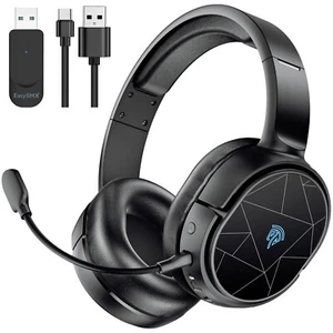 Gaming Headset Over Ear Headset Wireless Kopfh?rer RGB Lichteffekt f??r PS4 PS5 - Bild 1 von 9
