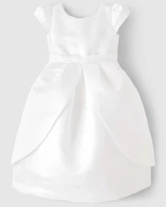 Gymboree Girls Size 12 White Satin Short Sleeve Dress NWT - Formal - Picture 1 of 11