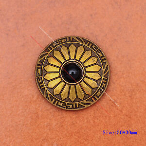 10 x fleur de soleil perle noire ceinture occidentale maroquinerie accessoires décoration conchos