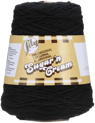 	Hilo de cono de algodón crema azúcar 14 oz negro 1 cono	 Foto 1 de 4