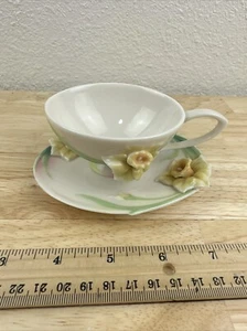 Franz Porcelain Collection Daffodil FZ00773 Cup & Saucer Set - Picture 1 of 11