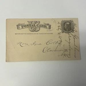 US Postal Card SC UX7 NH To ME Blue Fancy Cancel #B139 - Picture 1 of 2