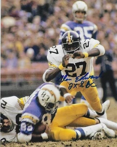 Signed 8x10 GLEN EDWARDS "2x SBC"  PITTSBURGH STEELERS  photo w/ Show Ticket - Picture 1 of 1