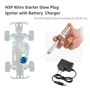 USA 1.2V 1800mAh Rechargeable Nitro Starter Glow Plug Igniter Wth Charger A9S8 - Picture 1 of 9