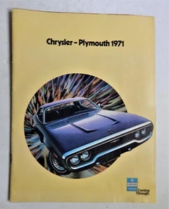 1971 Plymouth Chrysler Sales Brochure Imperial Barracuda Satellite Sport Fury NY - Picture 1 of 7