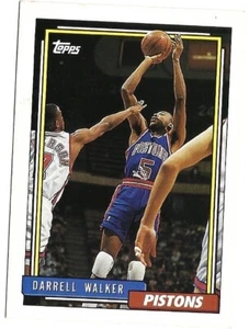 1992-93 Topps Basketball Card 194 DARRELL WALKER DETROIT PISTONI - Foto 1 di 2