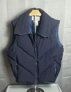 Rocky Mountain Down Puffer Vest Bottom & Top Zipper Blue Large Goose Down Filled - Picture 1 of 13