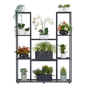 Soporte para flores soporte para plantas de metal escalera para flores decorativa 11 macetas estante para flores - Imagen 1 de 11