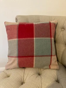 Wool Check Cushion Cover 100% Wool 16" Price 1x cover only) - Picture 1 of 2