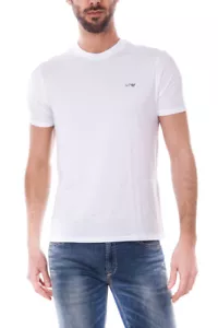 T shirt Maglietta Armani Jeans AJ Sweatshirt Cotone Uomo Bianco 8N6D016JPFZ 1100 - Imagen 1 de 8