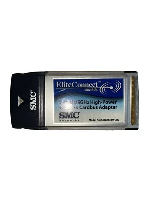 SMC Elite Connect Dualband Wireless Cardbus Adapter SMC2536W-AG2 2.4GHz/5GHz - Image 1 of 4