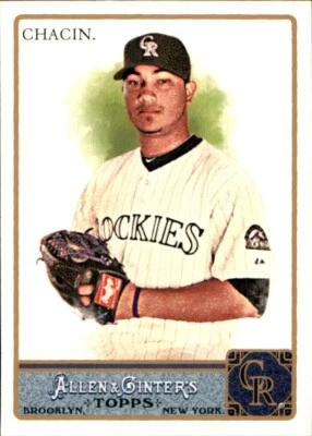 2011 Topps Allen and Ginter SERIAL #666/999 GLOSSY #4 Jhoulys Chacin ROCKIES - Image 1 of 2
