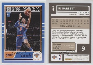 2019-20 Panini Chronicles Classics Blue /99 RJ Barrett #637 Rookie RC