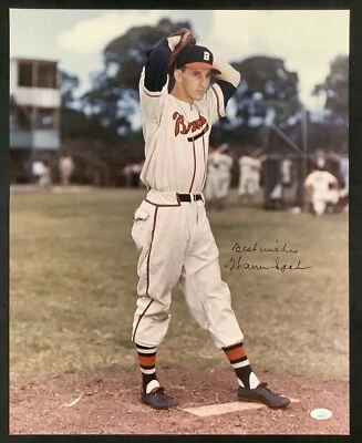 Warren Spahn Signed Photo 16x20 Baseball Autograph Atlanta Braves Cy WSC HOF JSA - Image 1 of 3