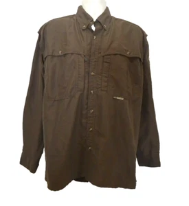Drake Medium Brown Button Up Shirt - Picture 1 of 12