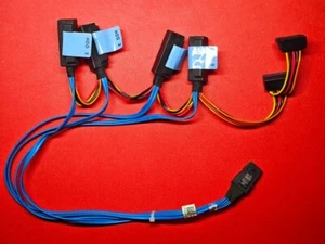 Dell PowerEdge T110 4-Drop SAS SATA Cable 233TD 0233TD 42N7H - NEW - Afbeelding 1 van 2